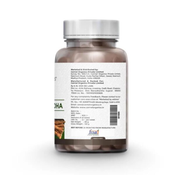 Carmel Organics Ashwagandha Extract Tablets - Image 2