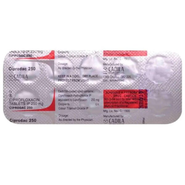 Ciprodac 250 Tablet - Image 3