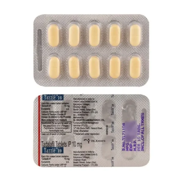 Tazzle 10 Mg FM (Tadalafil Orally Disintegrating Strips)